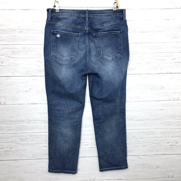 Kut From The Kloth Rachael Mom Jeans Button Fly Distressed High Rise size 12 - Picture 2 of 8